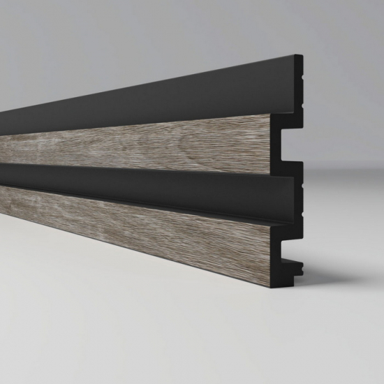 Реечная панель из ПВХ Comfort 3D-Prof XL 406 Дуб серый - 2,95м